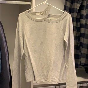 Cut out neck sweatshirt